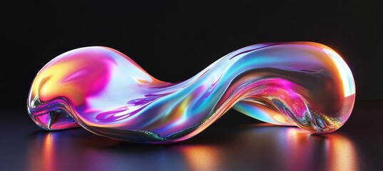 Abstract iridescent liquid form (1)