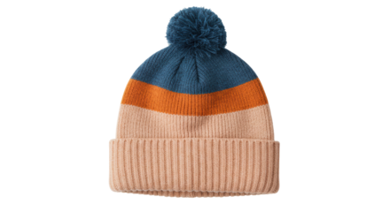 Isolated Winter Hat with Pom Pom