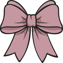 A charming and soft pastel pink bow illustration, perfect for adding a touch of sweetness and elegance to any design. Ideal for baby showers, greeting cards, gift decorations, or feminine branding.