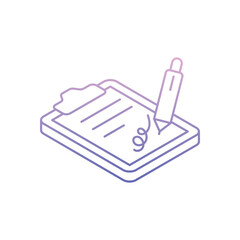 Contract Document Vector icon