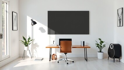 Modern Home Office: Peaceful and Productive Workspace