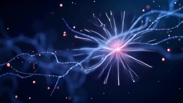 Simulating Brain Activity Nerve Cell Connections Animation