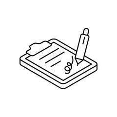 Contract Document Vector icon