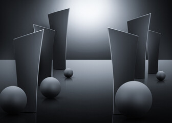 3D render elements abstract texture background for product showcase display 