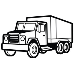 truck isolated on white