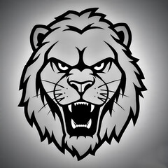 Fototapeta premium logo lion head vector illustration