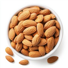Fototapeta premium Bowl of shelled almonds healthy snack food