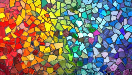 Colorful mosaic tile pattern