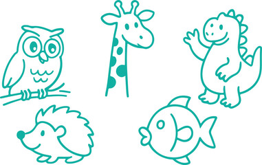 Vector logo design template and graphic elements for advertising, branding, posters and banners, funny cartoon characters, man or human illustrations with smiling mascots
