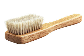 Craftsmanship shines in this wooden brush evoking timeless grooming rituals with its sturdy on transparent background