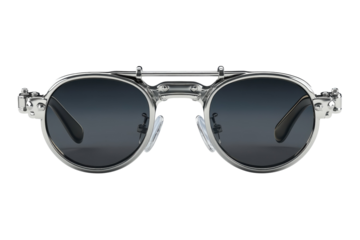 Steampunk sunglasses for a visionary aesthetic with vintage inspired design evoking style and on transparent background