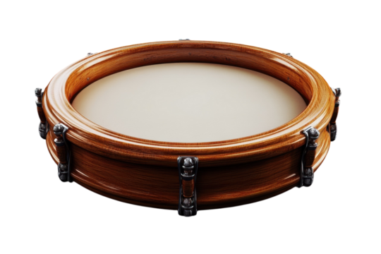 The heart of rhythm a snare drum with its resonant wood awaits the beat ready to unleash on transparent background - Powered by Adobe