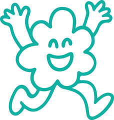 Vector logo design template and graphic elements for advertising, branding, posters and banners, funny cartoon illustrations with smiling character and mascot, abstracts stickers and line icons.