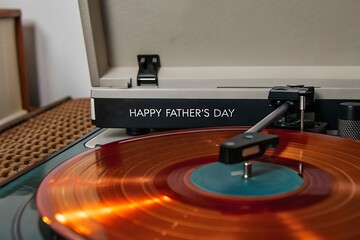 Happy Father's Day A Vintage Record Player Tribute