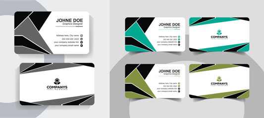 Minimalist and Corporate Identity Business Card Template for Professionals. Professional and creative business card template for personal identity.