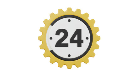Isolated 24 Hour Gear