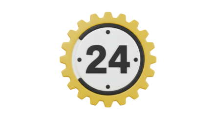 Isolated 24 Hour Gear