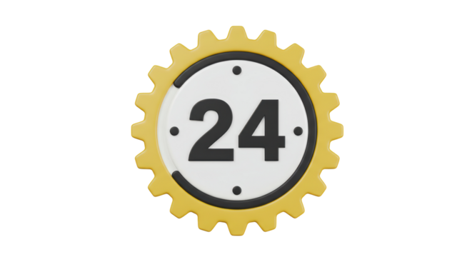 Isolated 24 Hour Gear