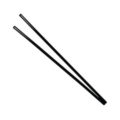 chopsticks isolated on white background