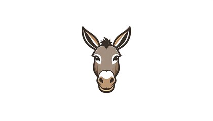 Donkey Head with Simple Illustration.