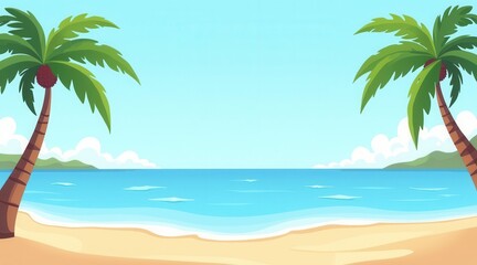 Obraz premium Tropical Beach Scene