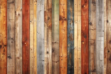 Vibrant Multicolored Reclaimed Wood Texture Background