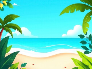 Fototapeta na wymiar Tropical Beach Scene