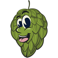 vintage hops vektor illustration mascot character, work of hand drawn