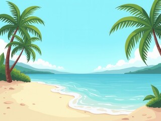 Fototapeta premium Tropical Beach Scene