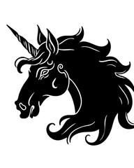 vector image of a unicorn