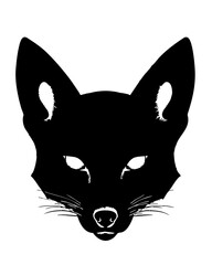 black fox vector illustration