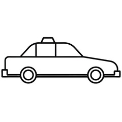 black car isolated on white