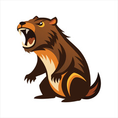 Powerful Gopher Graphic Vector Logo Style