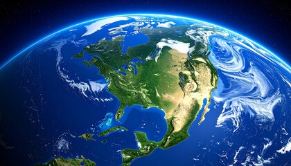 North America Satellite View.
