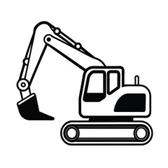 excavator machine silhouette
