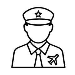 Icon man airplane pilot on white background vector
Vector line icon profession