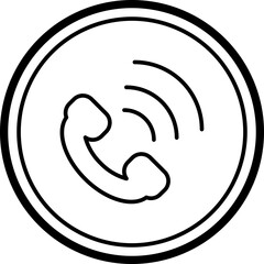 Emergency call icon with phone