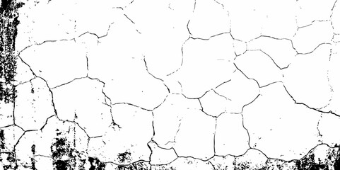 Dust or old grunge concrete building damaged grunge wall black and white texture effect white background.