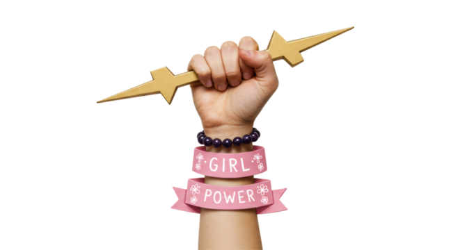 Isolated Girl Power Hand