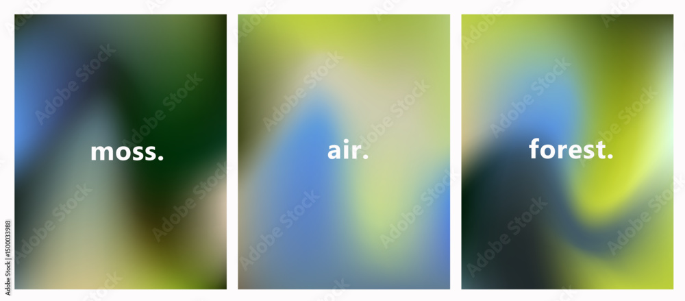 Aufkleber Soft, vibrant gradients blend smoothly in this vector illustration. The image features a blurred, dreamy soft-focus effect, characteristic of the trending “liquid gradient” modern style. 