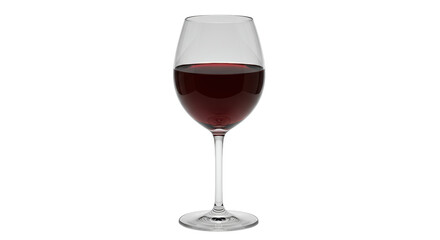 Isolated Glass of Red Wine