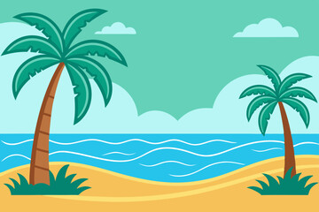 palm trees on the beach