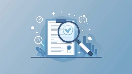 Obraz premium A circular icon with a checkmark and connected elements, symbolizing approval or completion.