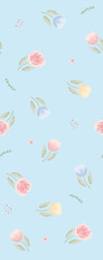 Artistic Handcrafted Floral Scroll Pattern Illustrations
