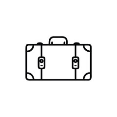 travel suitcase isolated on white