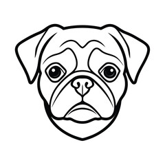 pug dog head