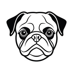 pug dog head