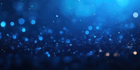 Abstract bokeh background of deep blue