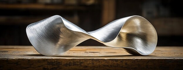 Metal sculpture, workshop setting