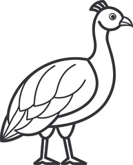 guineafowl outline icon on transparent background